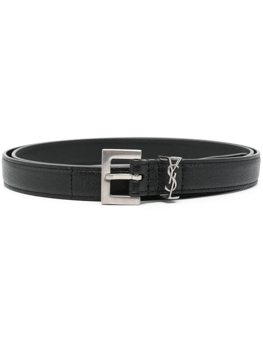 Curea Saint Laurent neagra din piele - Img 5