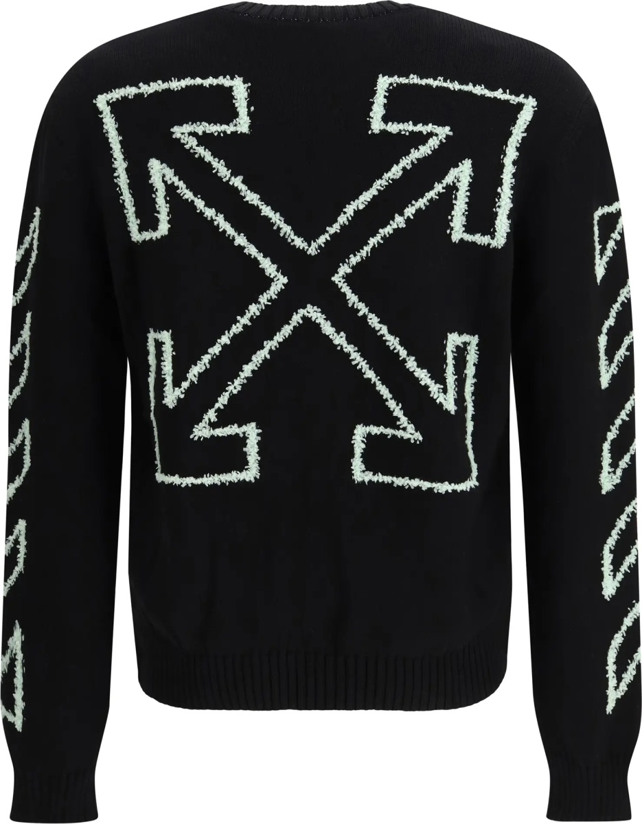 Diagonal Arrow Fuzzy Sweater - Img 2