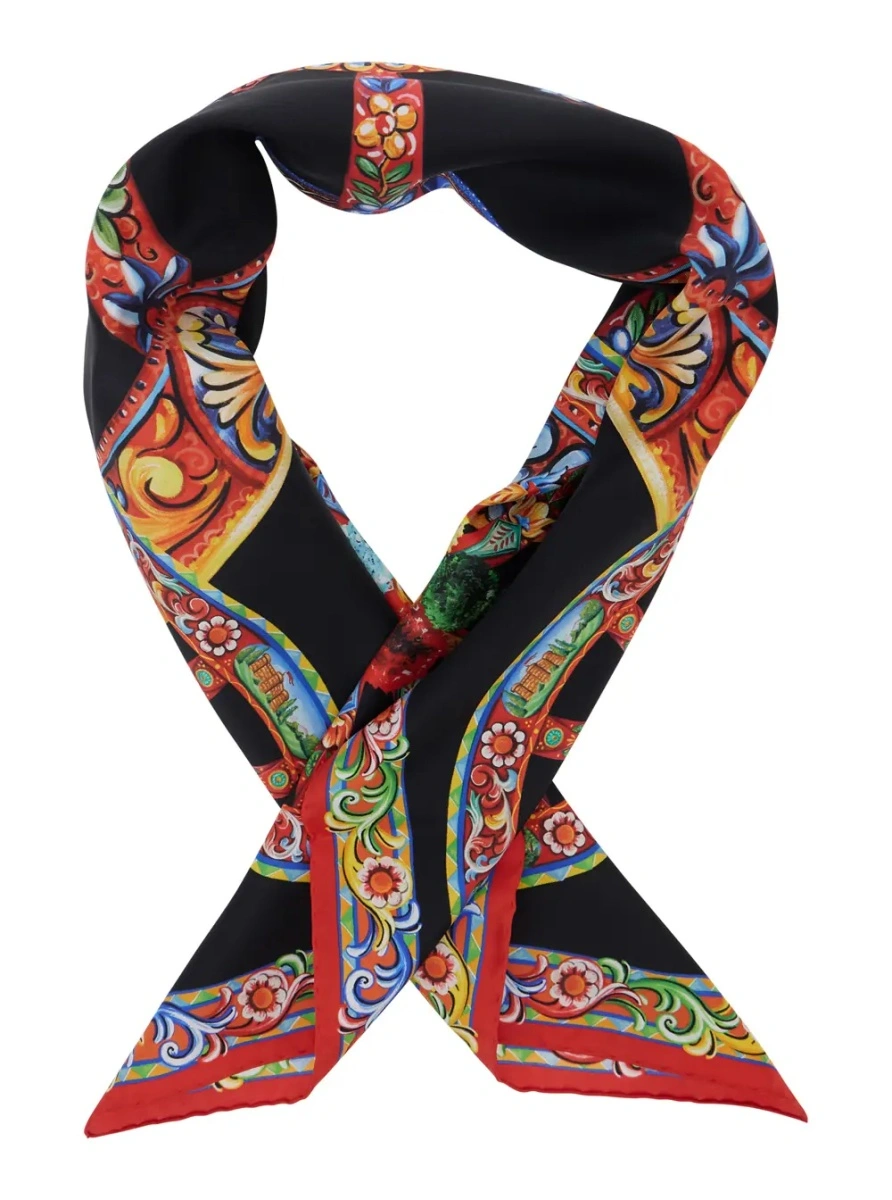 Esarfa Dolce &amp; Gabbana multicolor din matase - Img 2