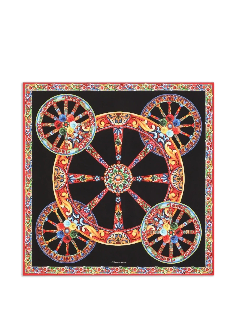 Esarfa Dolce &amp; Gabbana multicolor din matase - Img 5