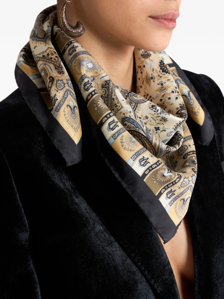 Esarfa ETRO multicolor din matase - Img 5
