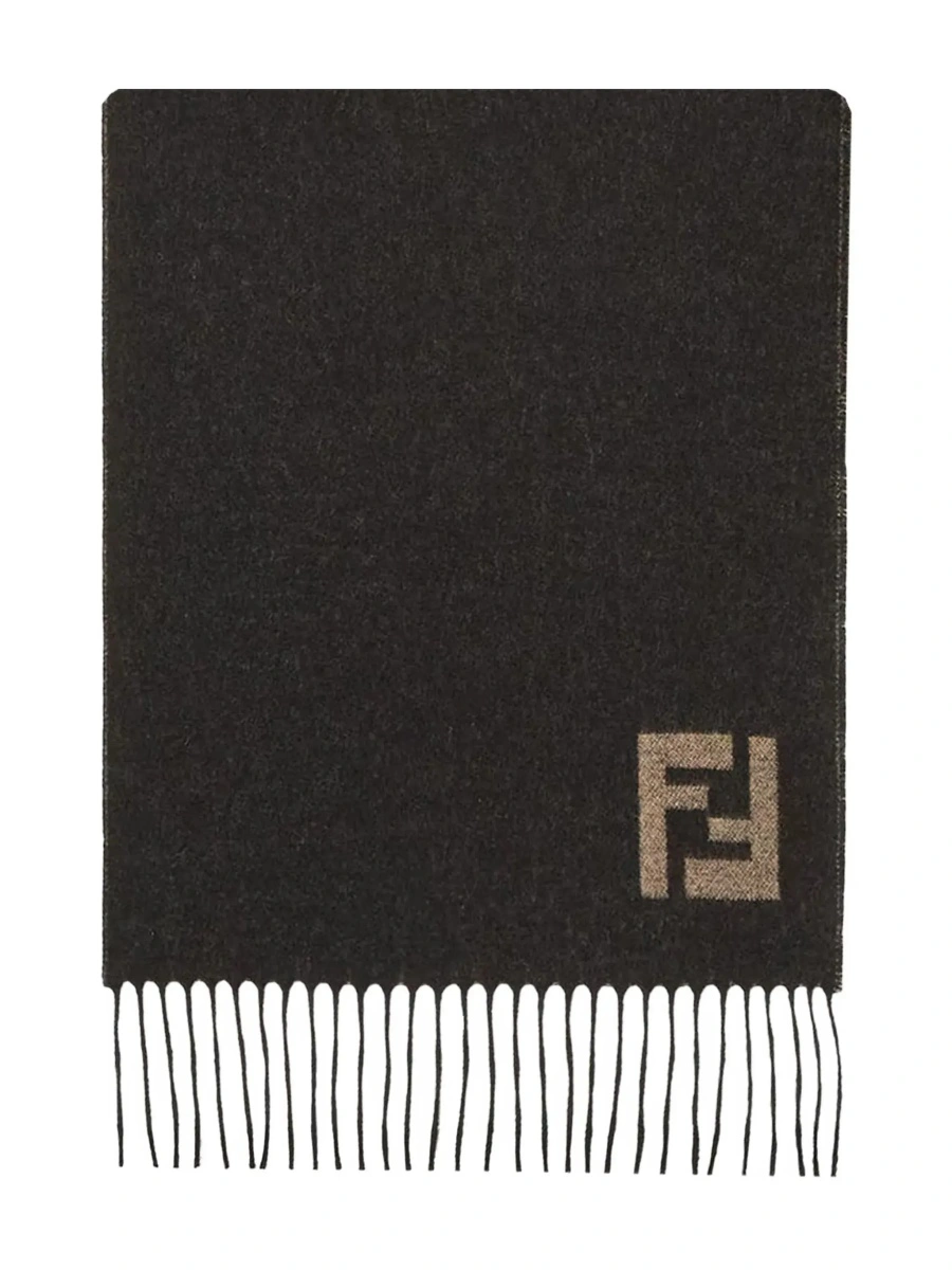 Esarfa Fendi neagra din lana si casmir - Img 5