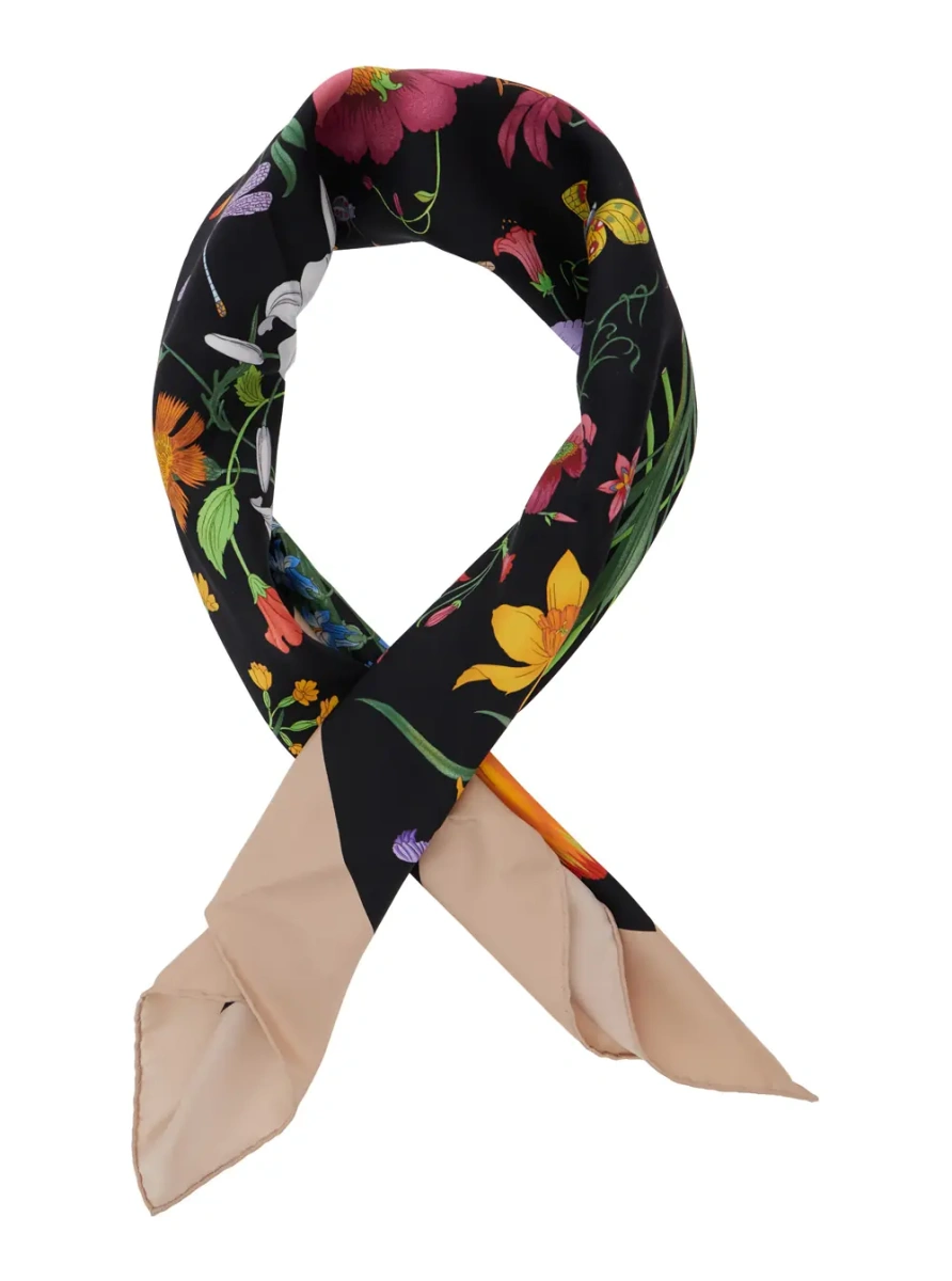 Esarfa Gucci multicolora din twill - Img 2