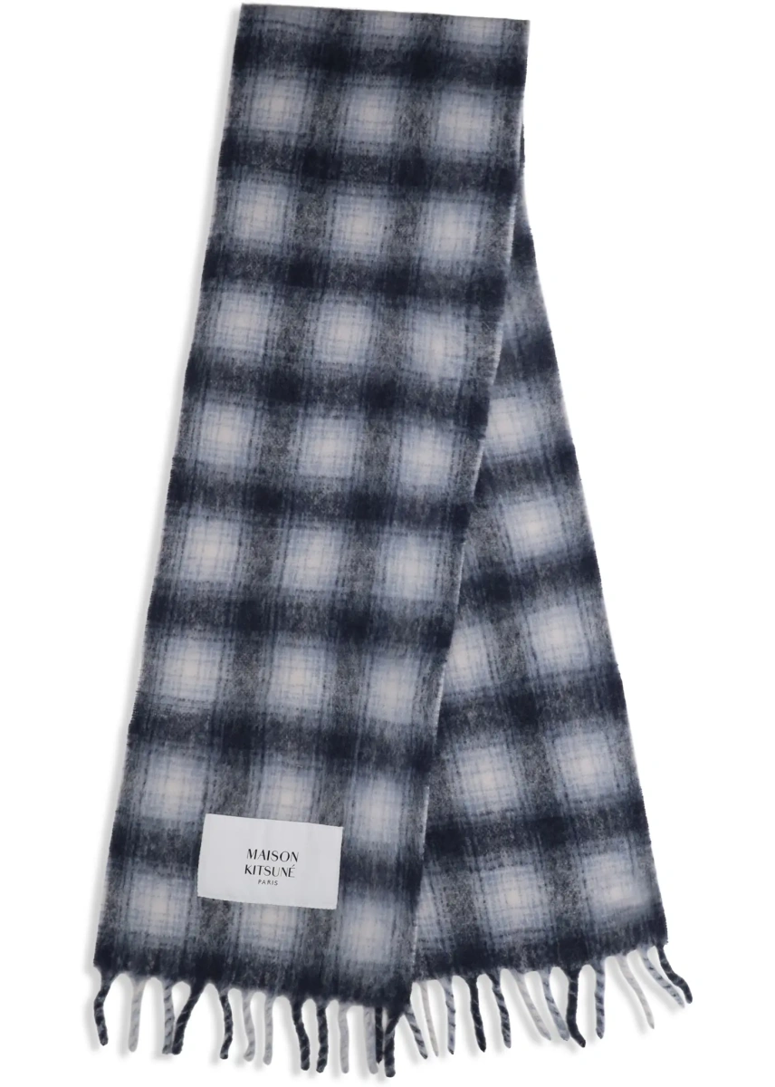 Esarfa MAISON KITSUNÉ Checked alpaca Scarf - Img 2