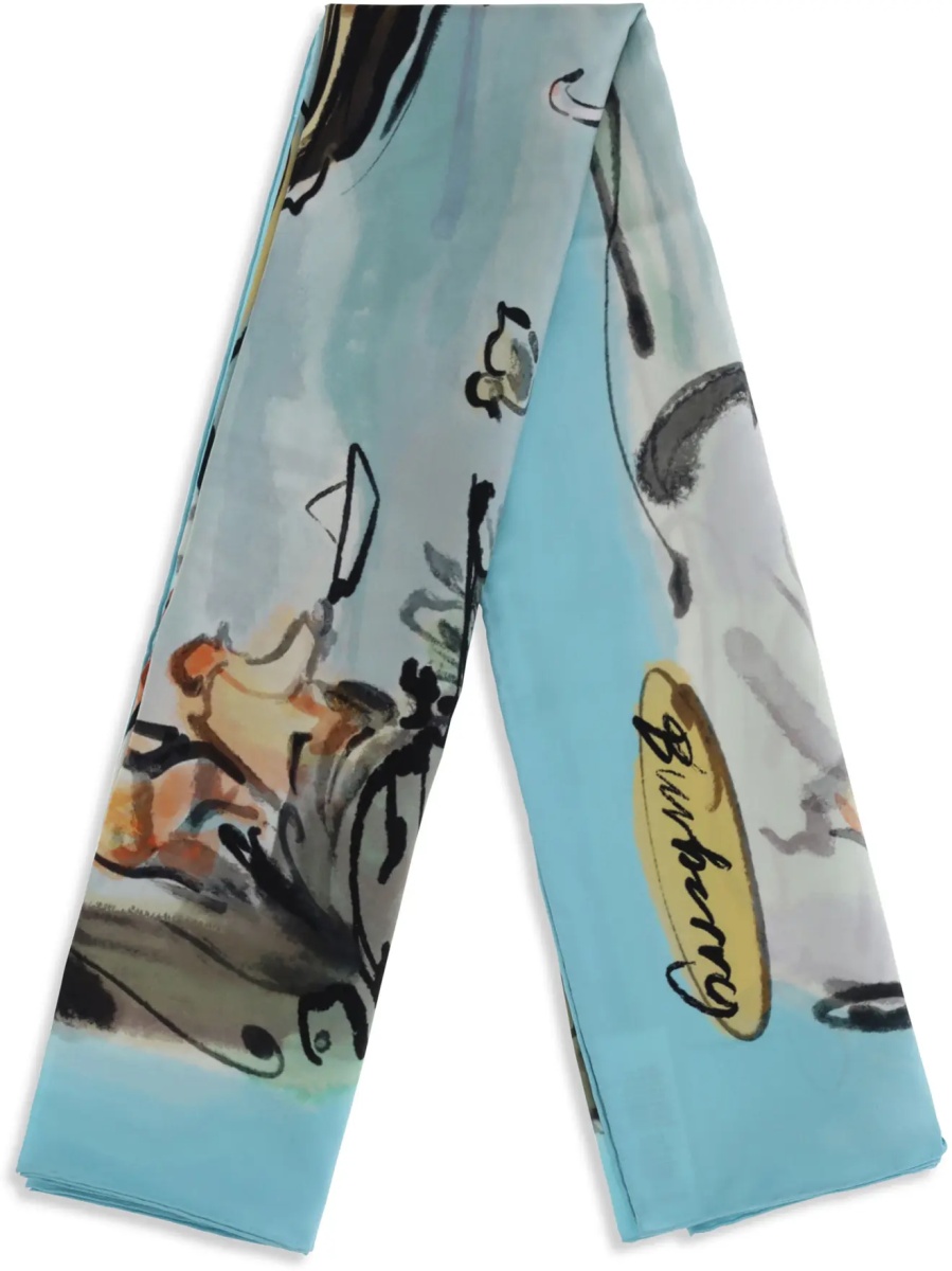 Esarfa Swan lake silk Scarf - Img 2