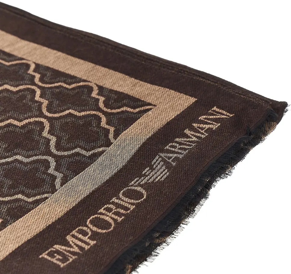 Esarfa Viscose and modal scarf with jacquard motif - Img 3