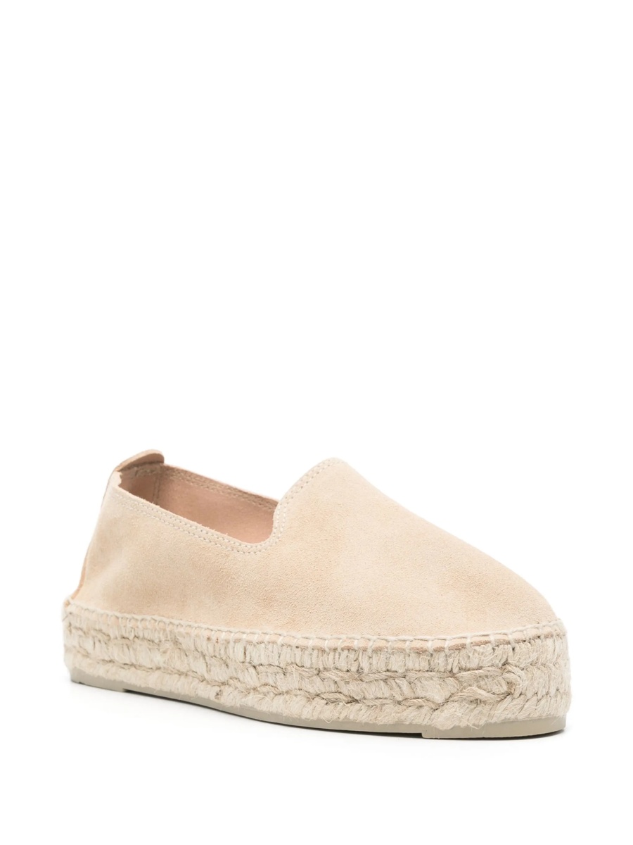 Espadrile Manebí neutre din piele intoarsa - Img 2