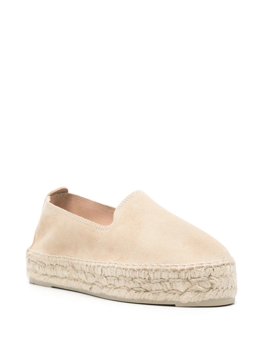 Espadrile Manebí neutre din piele intoarsa - Img 2