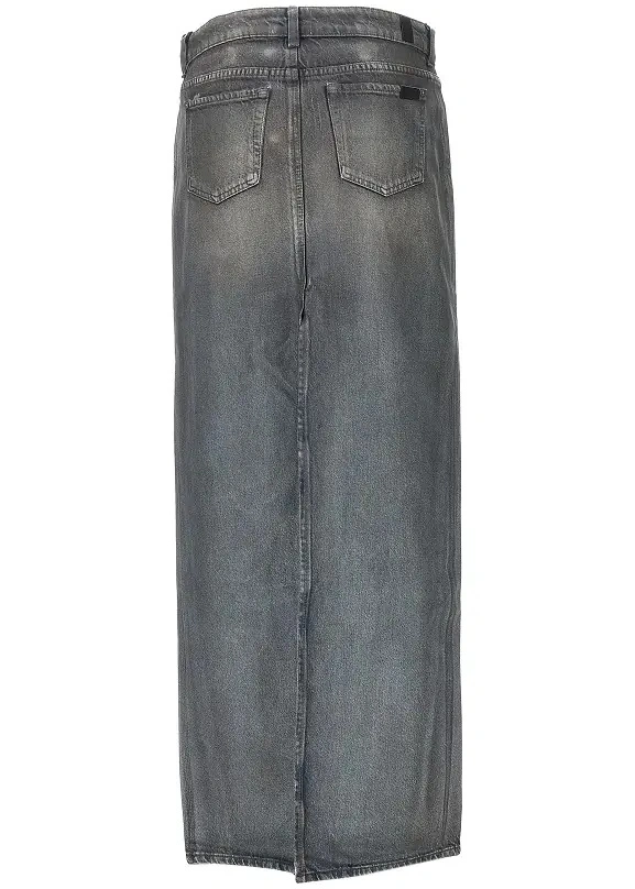Fusta 7 For All Mankind din denim - Img 3