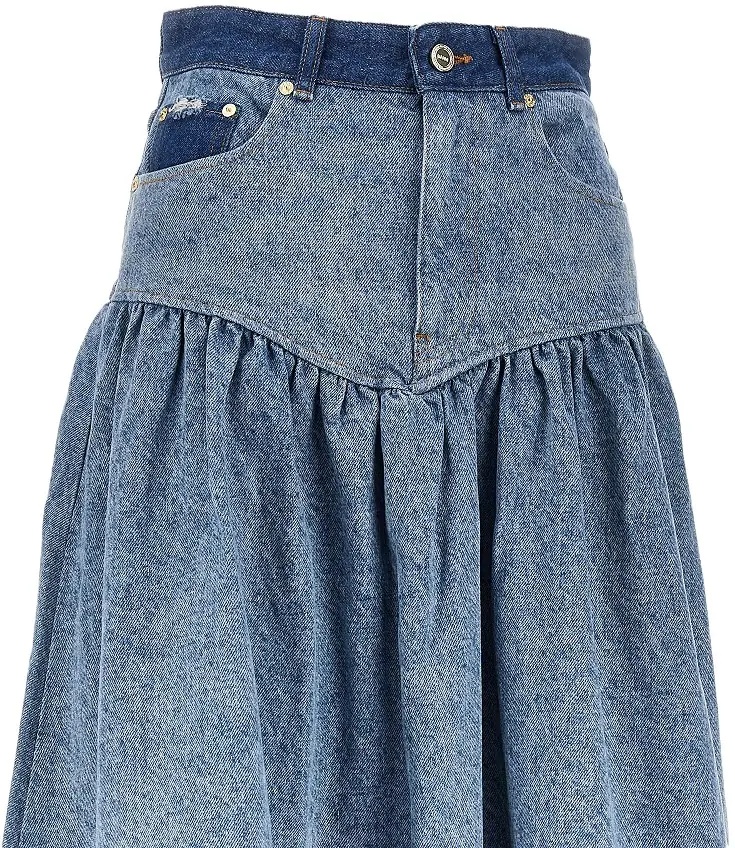 Fusta Cotton denim long skirt - Img 2