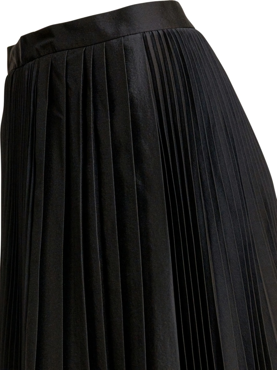 Fusta cu pliuri Sandbeige neagra din polyester - Img 2