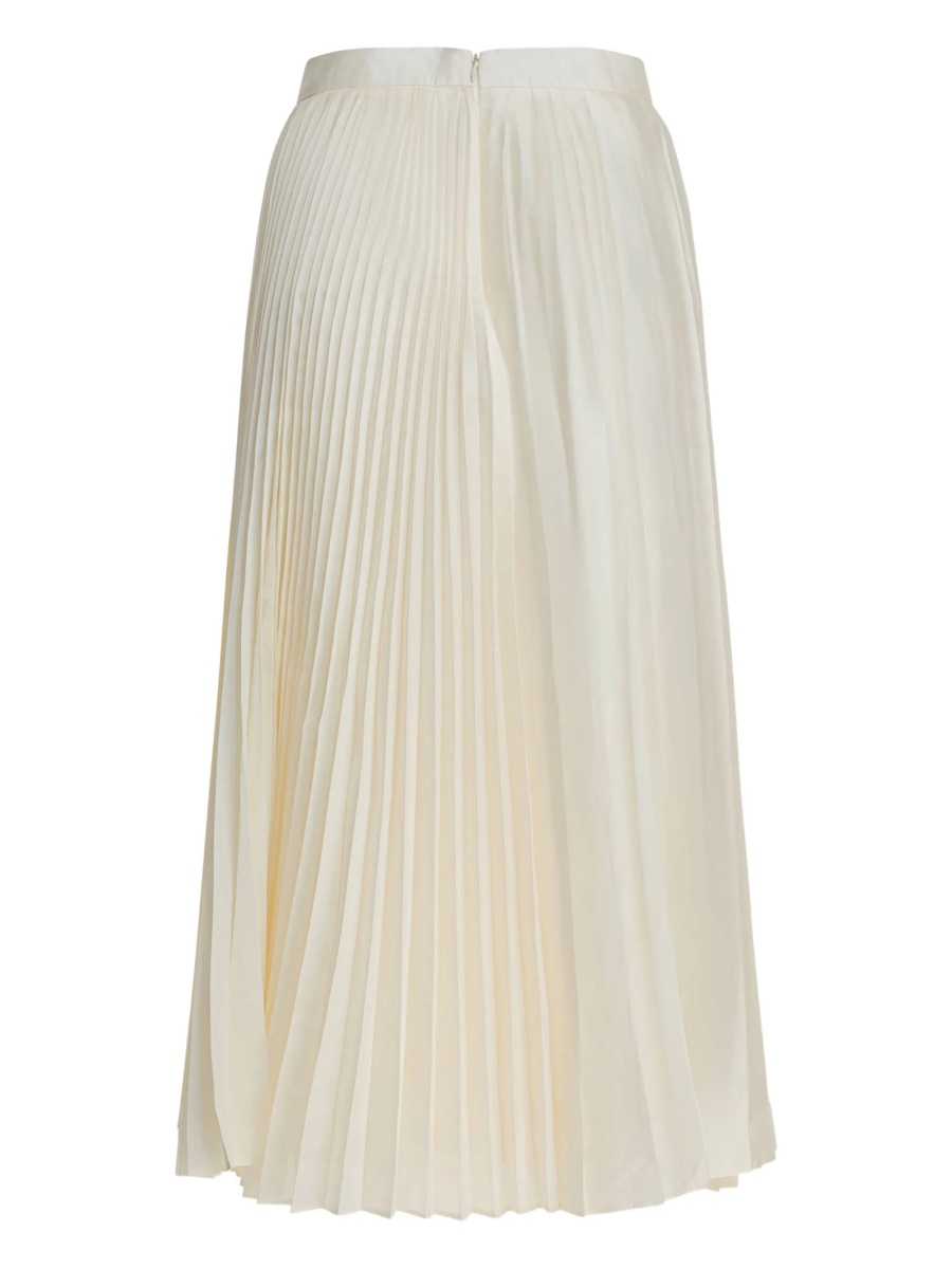 Fusta cu pliuri Sandbeige neutra din polyester - Img 2