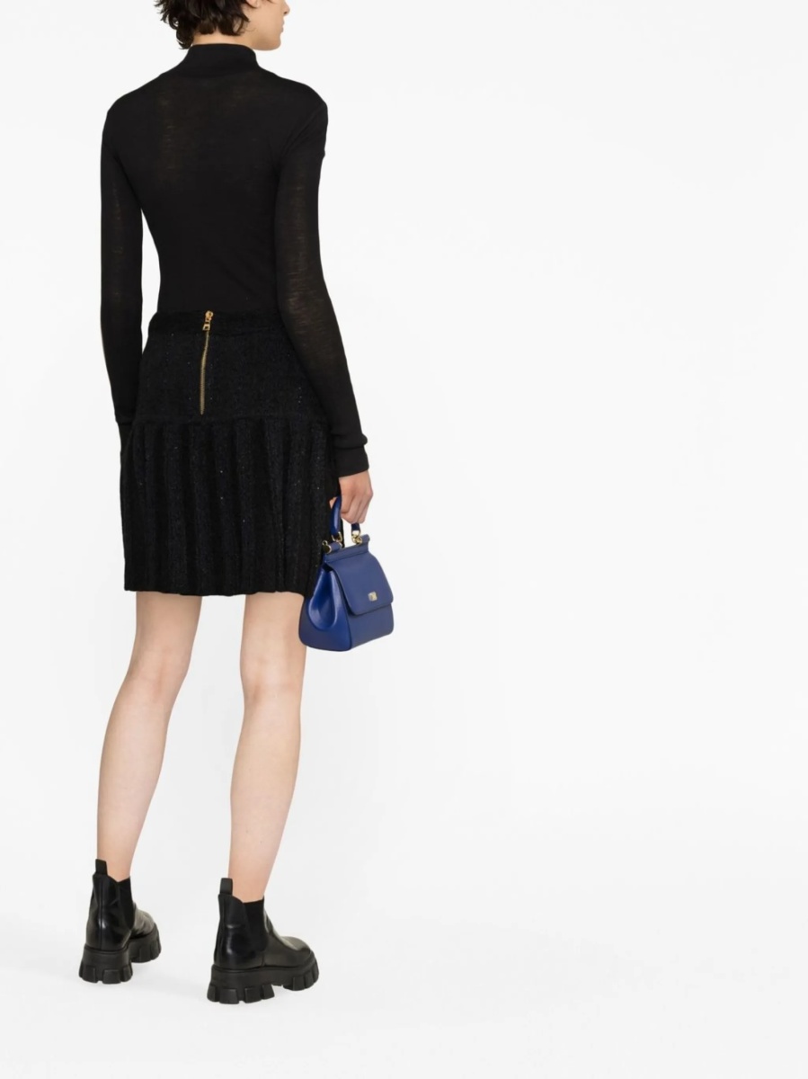 Fusta cu talie inalta Balmain neagra - Img 4
