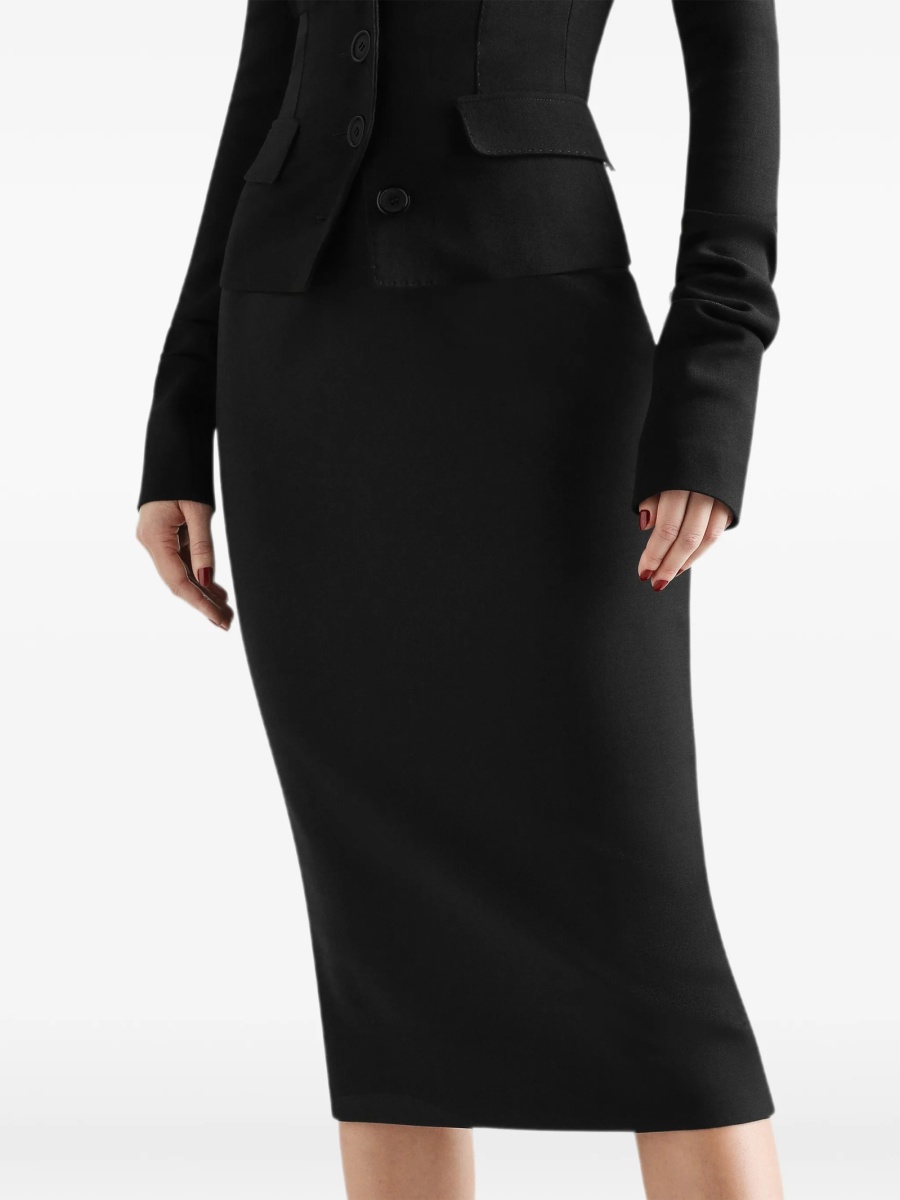 Fusta Dolce &amp; Gabbana neagra din lana si elastan - Img 4