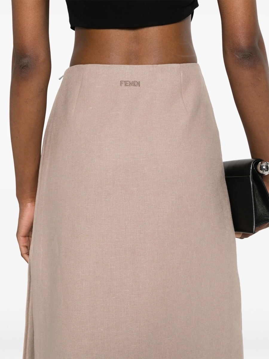 Fusta drepte Fendi maro - Img 5