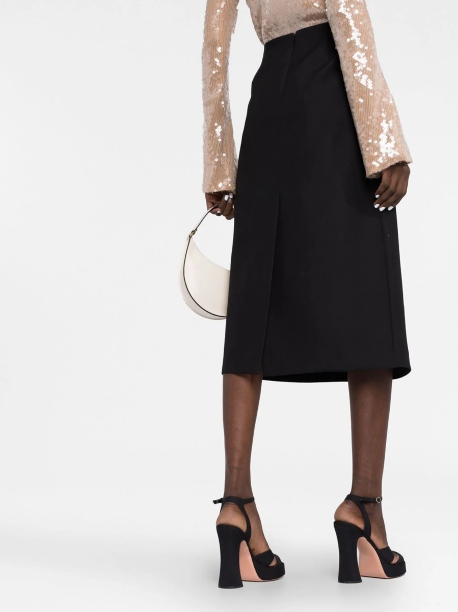 Fusta drepte Gucci neagra din lana - Img 3