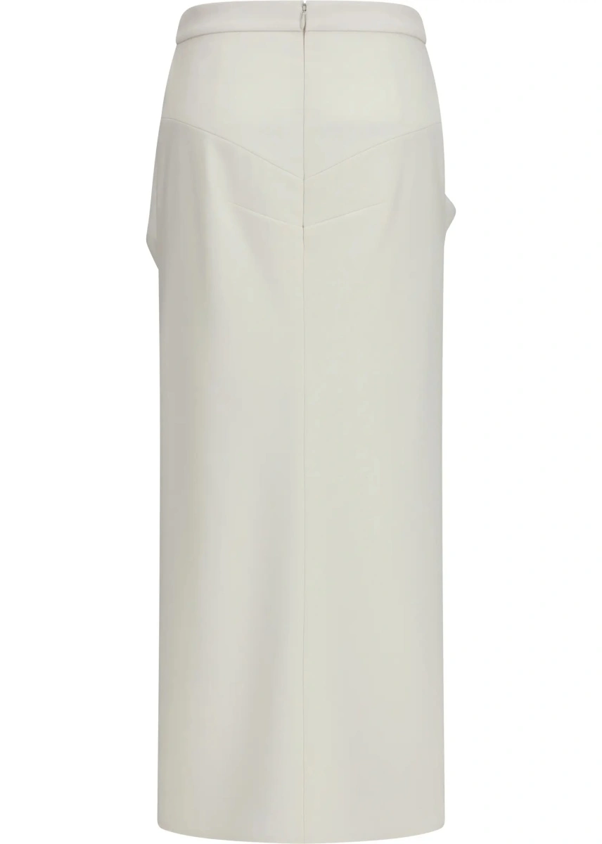 Fusta Long draped wool and mohair Skirt - Img 2