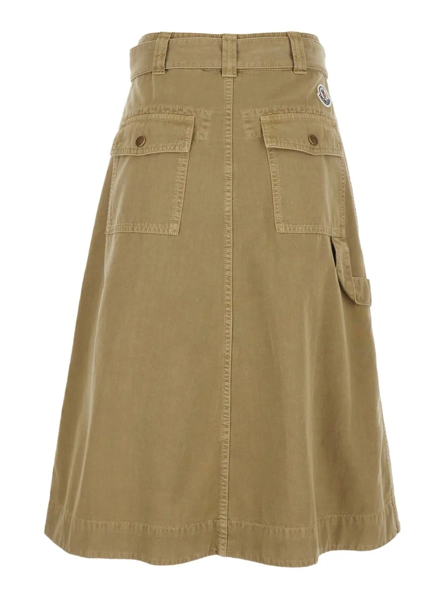 Fusta Moncler bej din bumbac 'SKIRT' - Img 2