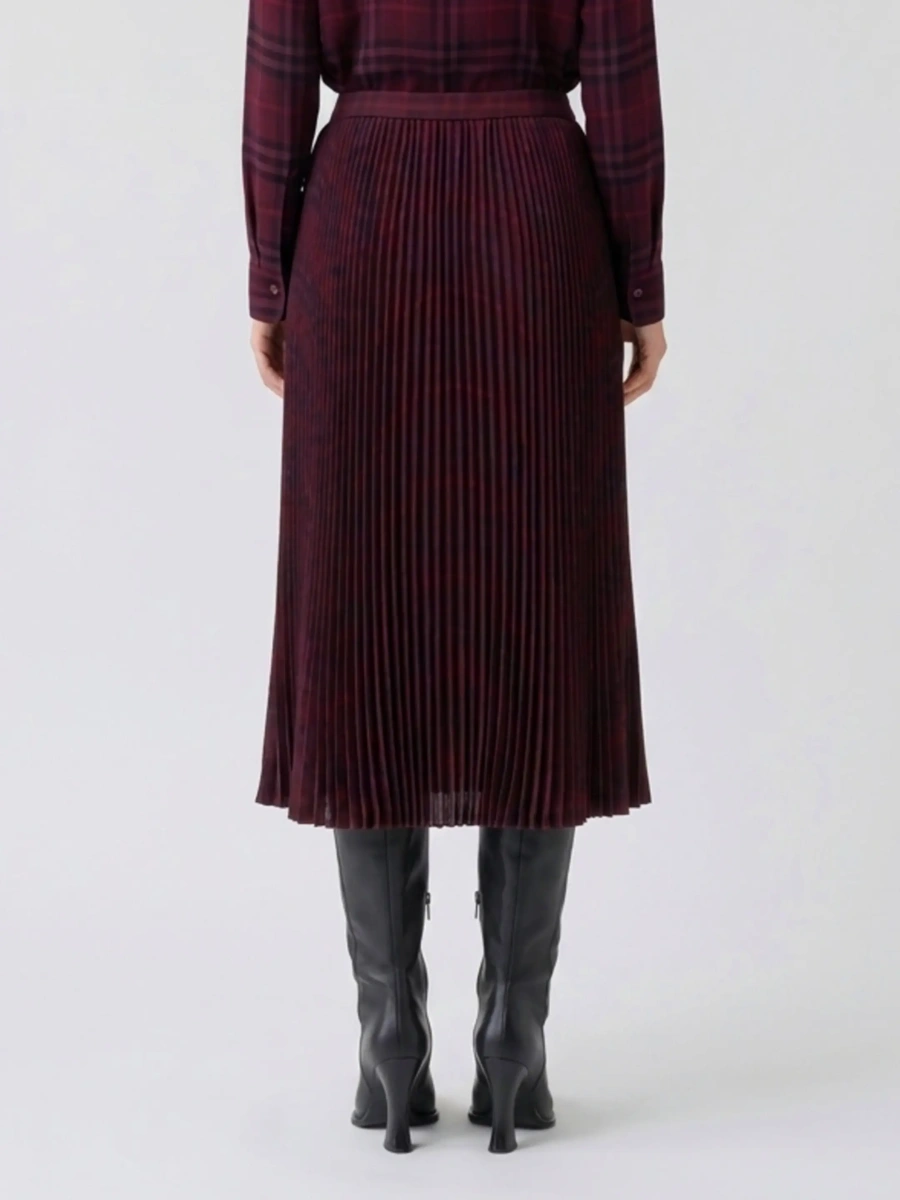 Fusta Pleated Wool Midi Skirt - Img 3