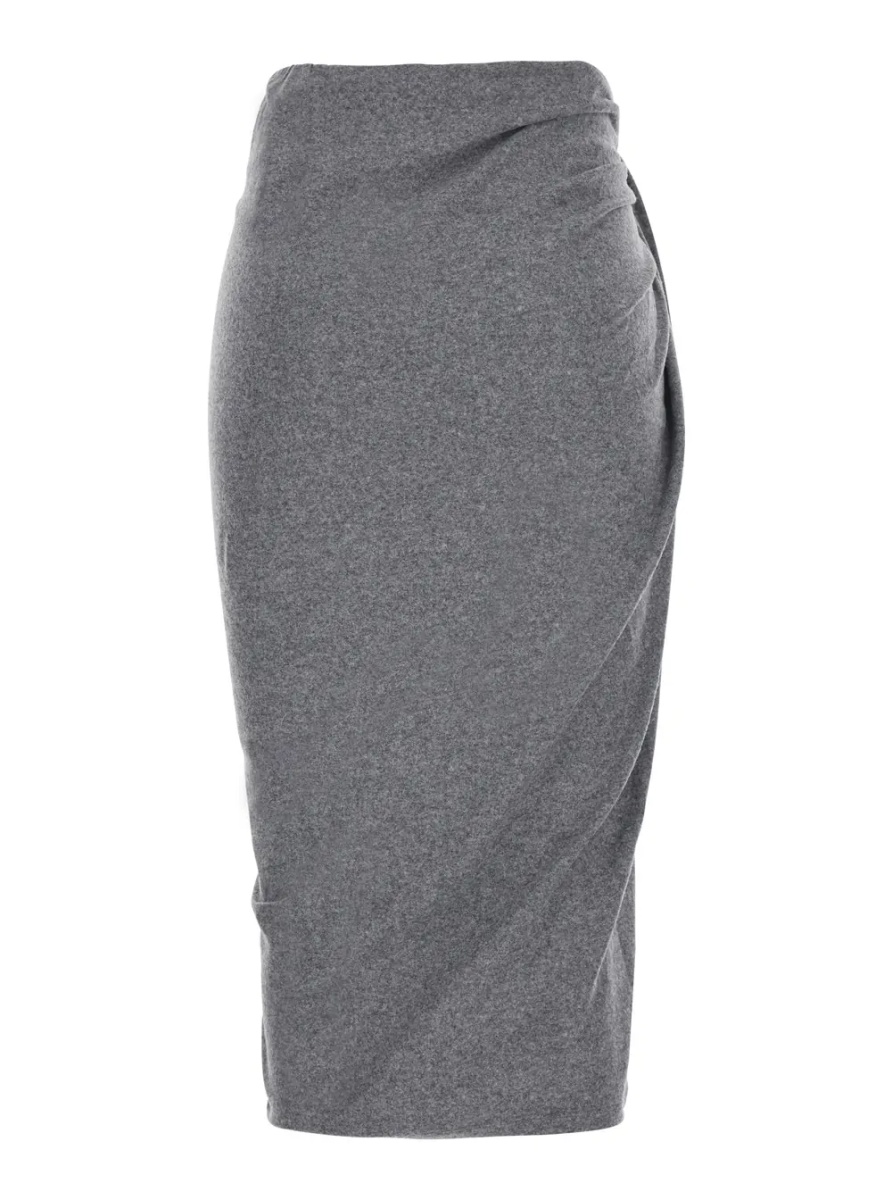 Fusta Skirt JELDIA-GC with elegant details and gray tech fabric for women - Img 2