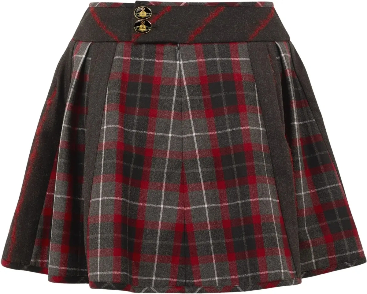 Fusta Vivienne Westwood gri din lana virgina - Img 7