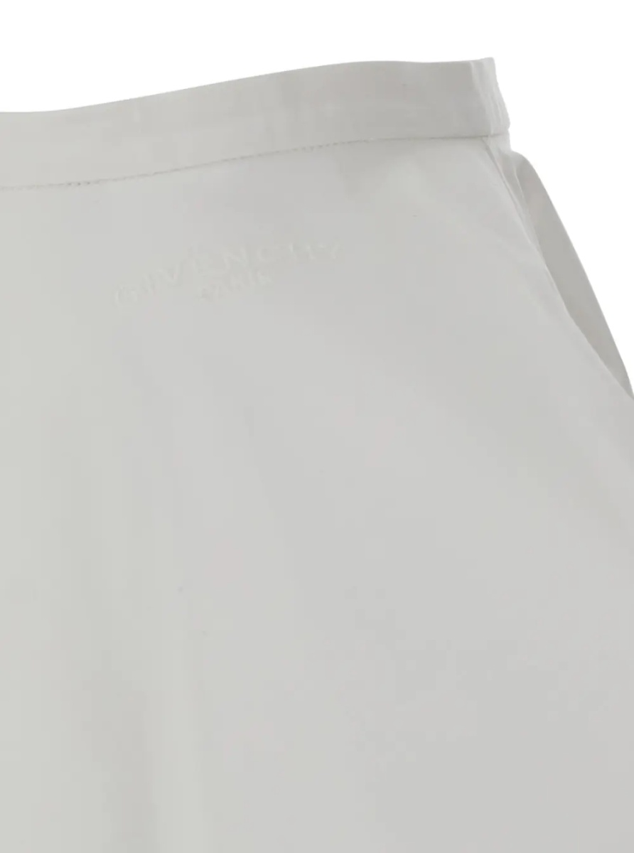 Fusta White A-Line Skirt with Flared Design in Cotton Woman - Img 3