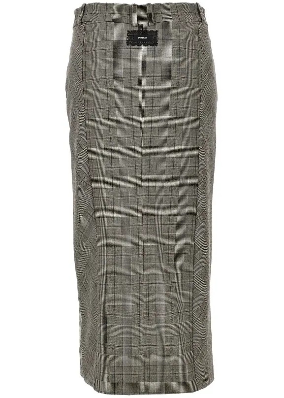 Fusta Wool-blend midi skirt with Check motif - Img 3