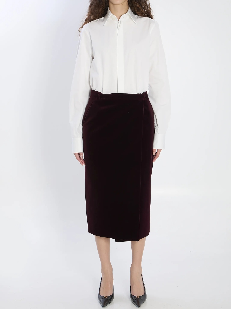 Fusta Wrap Skirt In Velvet - Img 5