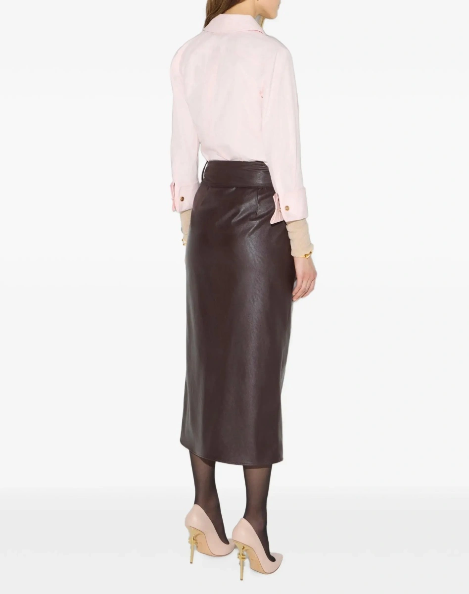 Fuste Midi skirt in leather look - Img 7