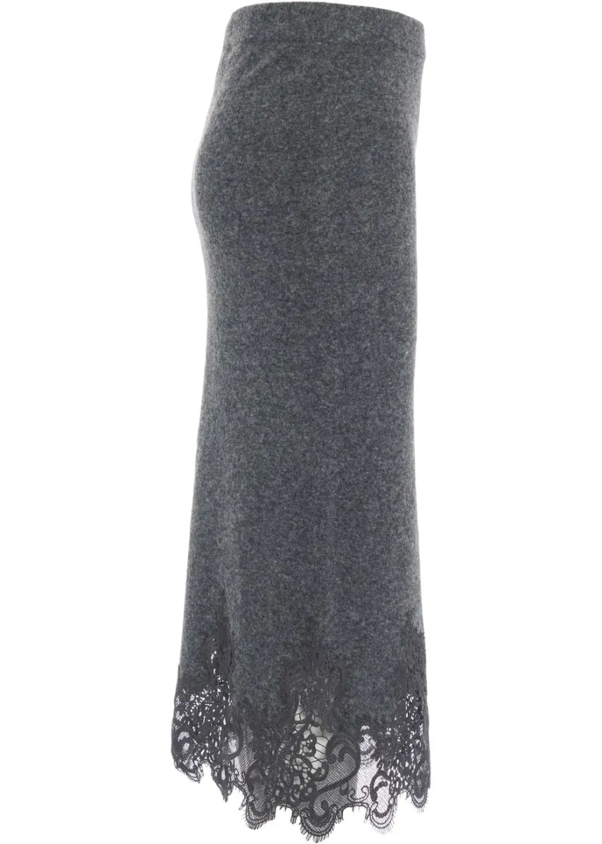 Fuste Midi skirt in wool - Img 3