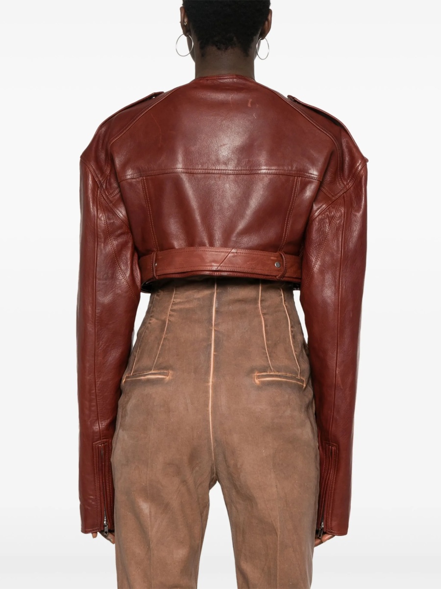 Geaca biker Rick Owens portocalie - Img 4