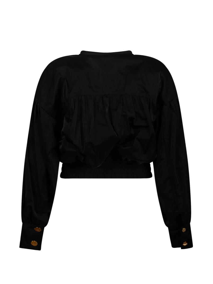 Geaca bomber Elisabetta Franchi neagra din polyester - Img 2