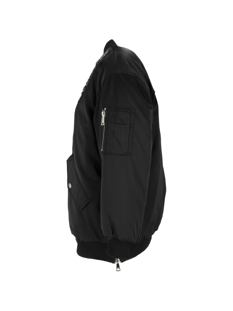 Geaca bomber ERMANNO FIRENZE neagra din poliester - Img 3