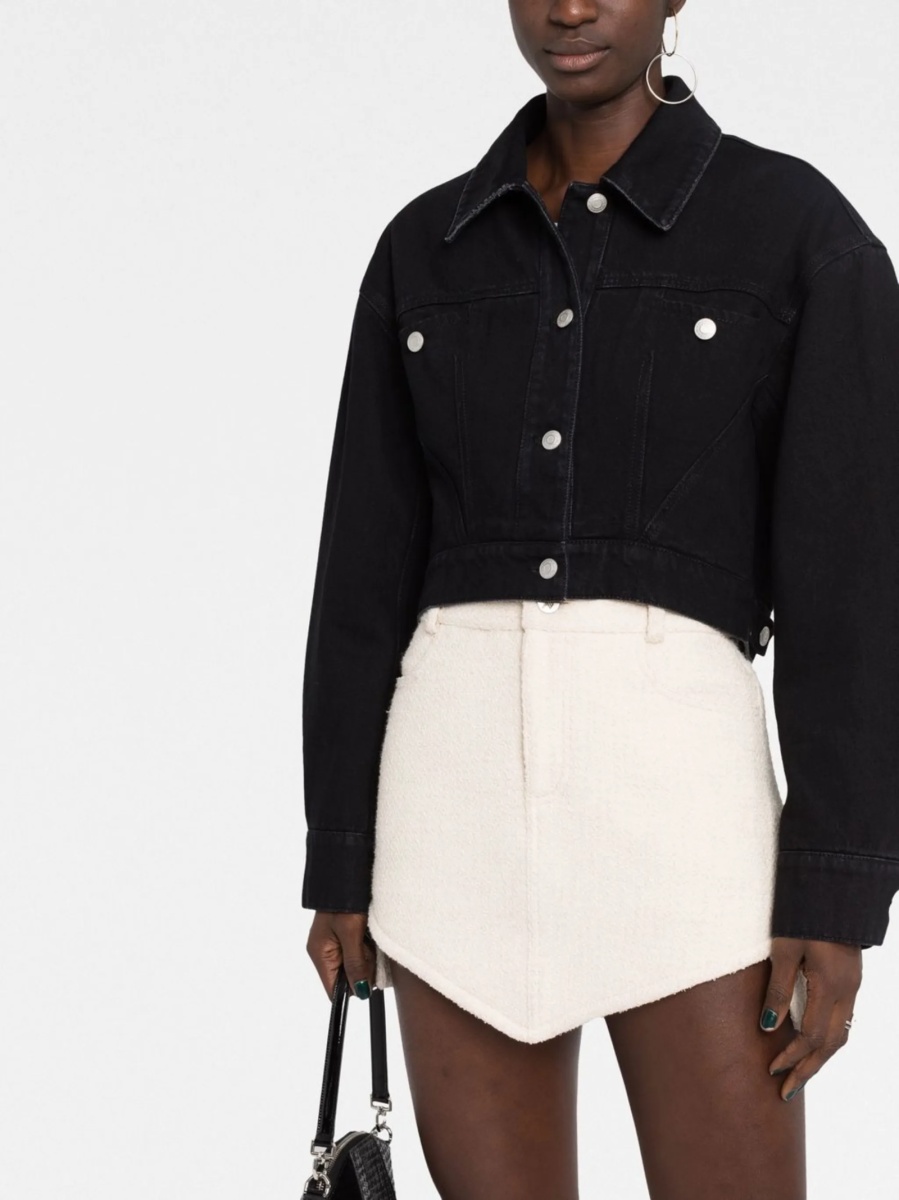 Geaca de blugi Alexander McQueen neagra din bumbac - Img 5