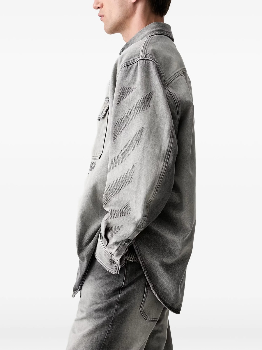 Geaca de blugi Off-White gri - Img 2