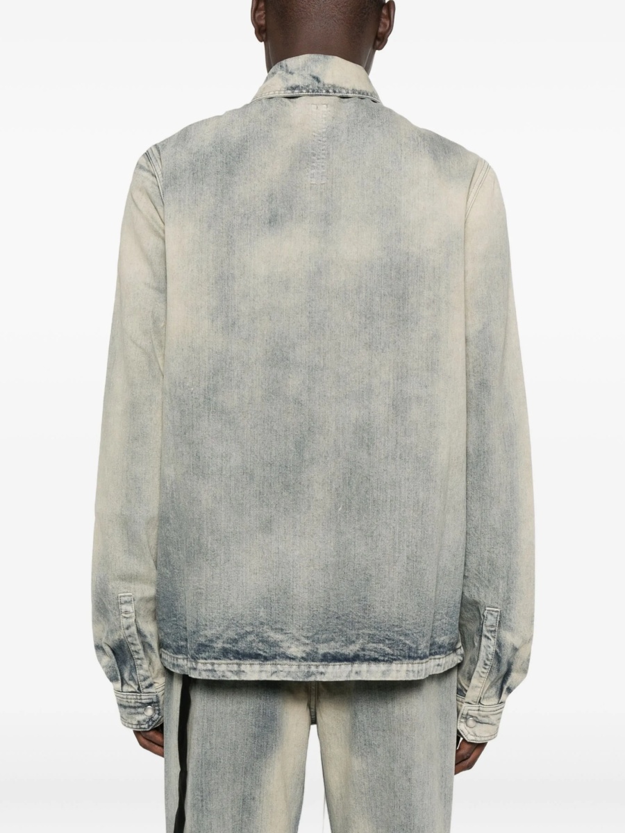 Geaca de blugi Rick Owens albastra din bumbac - Img 4