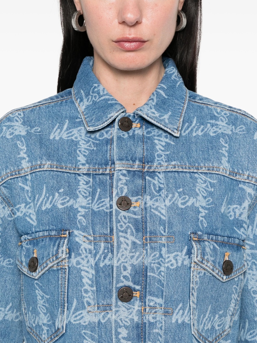 Geaca de blugi Vivienne Westwood albastra - Img 5