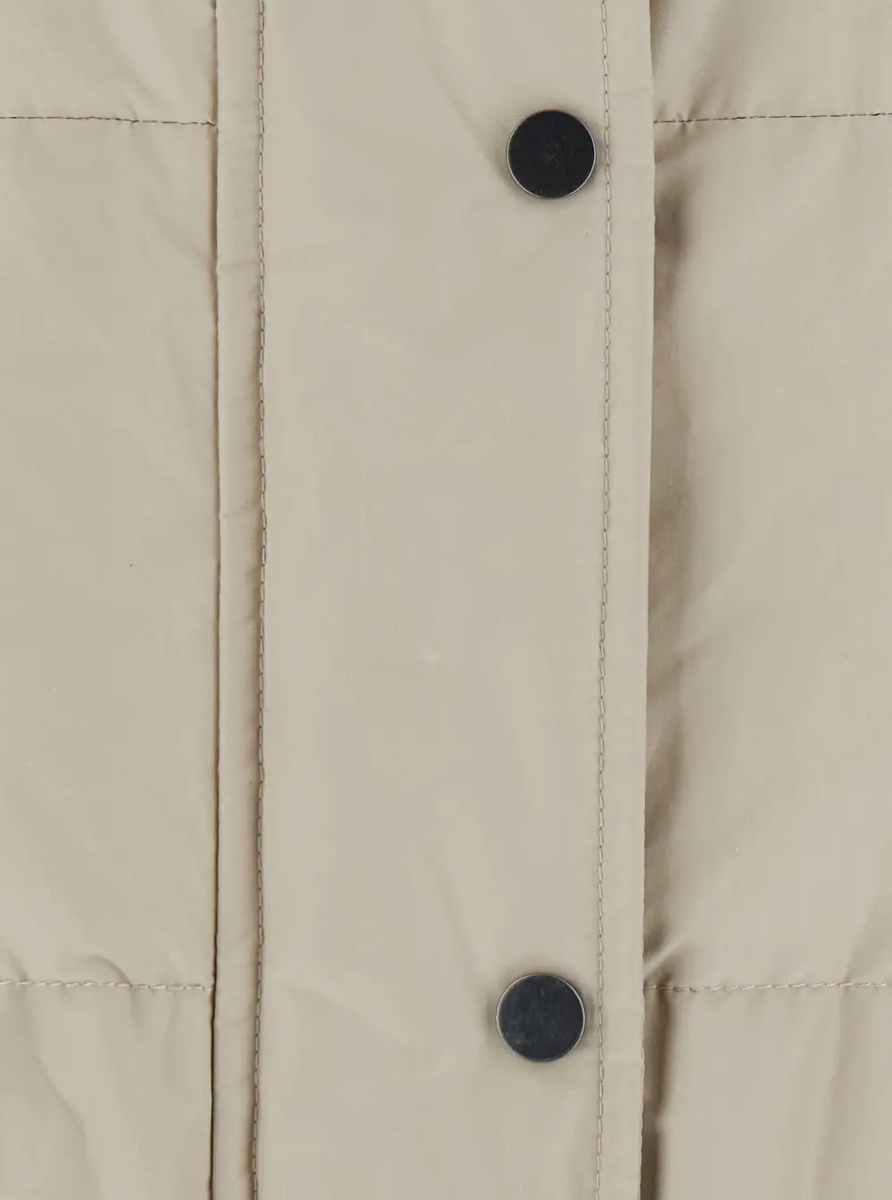 Geaca de Iarna Beige Down jacket with removable fur collar in Tech Fabric for women - Img 3