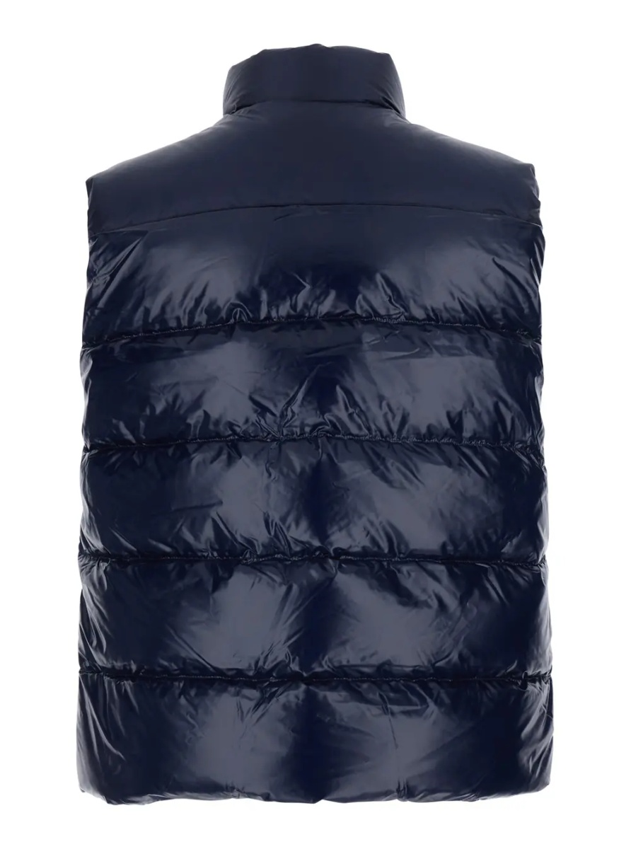 Geaca de Iarna Blue Sleeveless down jacket with high neck and logo patch on the front in Tech Fabric unisex - Img 2