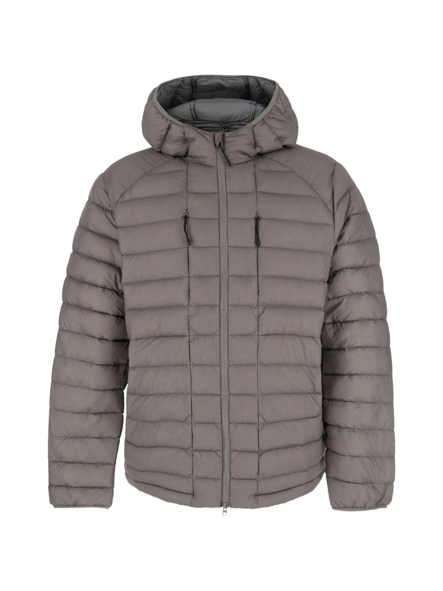Geaca de Iarna Brown Down jacket with hood and two front zip pockets in Tech Fabric for men - Img 6