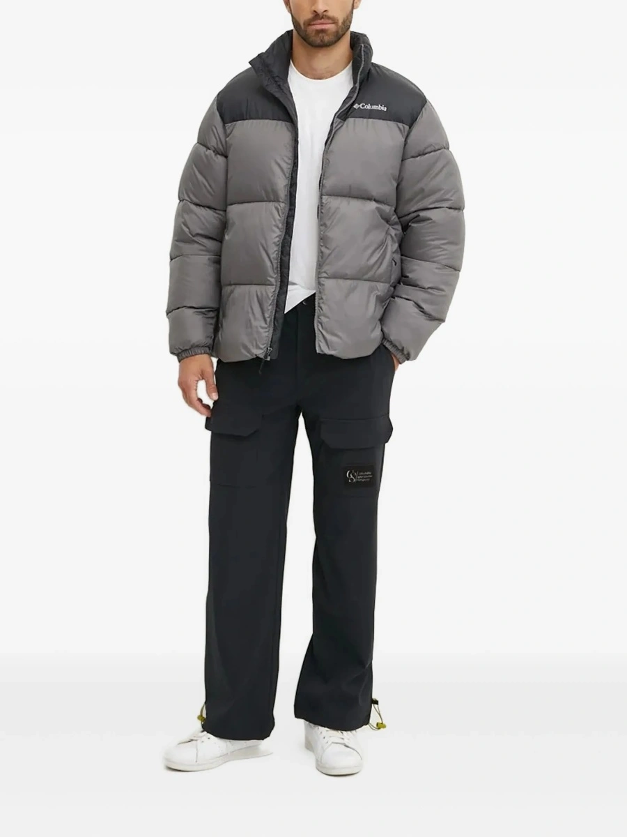 Geaca de iarna Columbia gri din polyester - Img 2