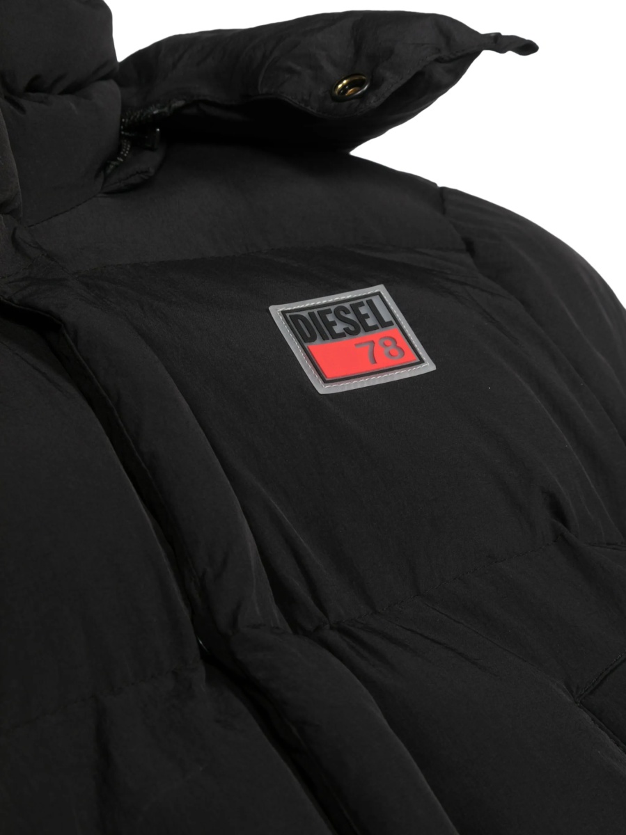 Geaca de iarna Diesel neagra din nylon - Img 3