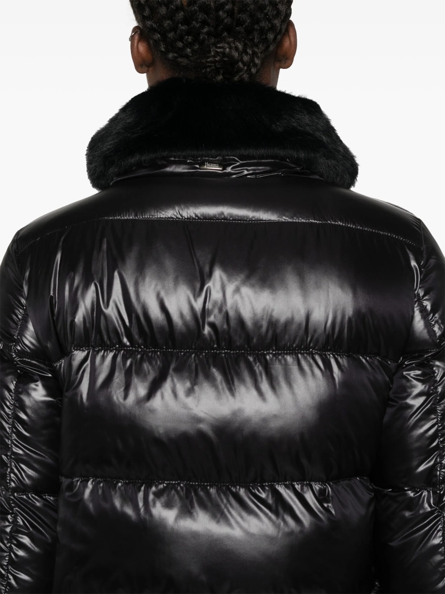 Geaca de iarna Herno neagra din poliamida si polyester - Img 5