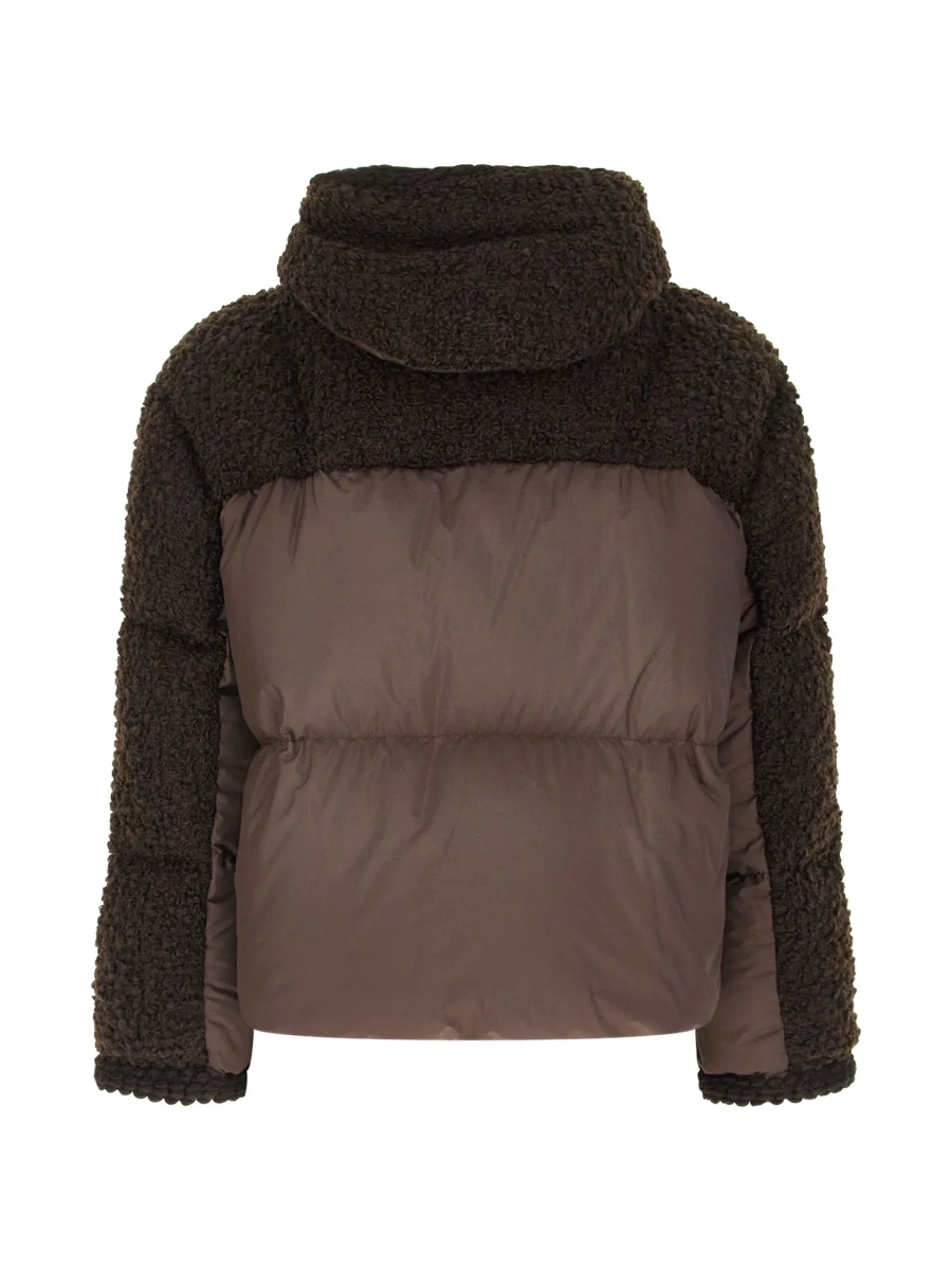 Geaca de iarna Moncler maro din lana - Img 4