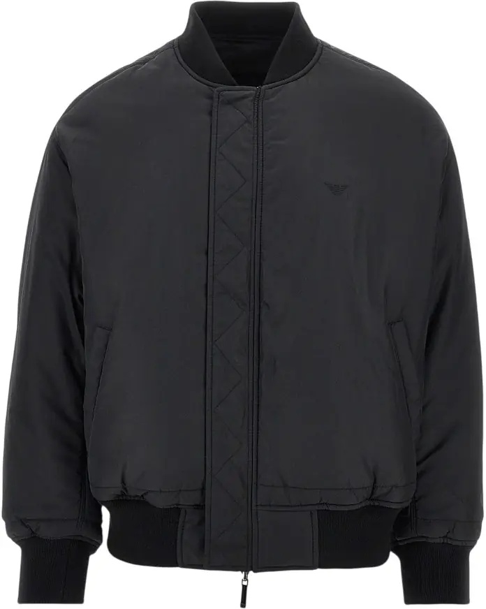 Geaca de Iarna Nylon bomber jacket with logo patch - Img 4