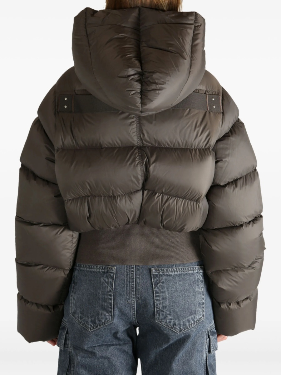 Geaca de iarna Rick Owens gri din lana si nylon - Img 5