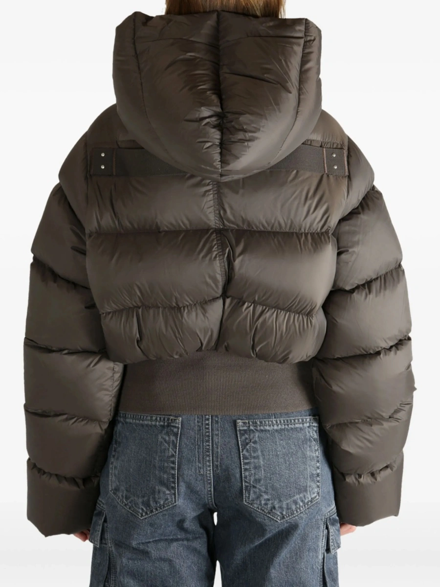 Geaca de iarna Rick Owens gri din lana si nylon - Img 5