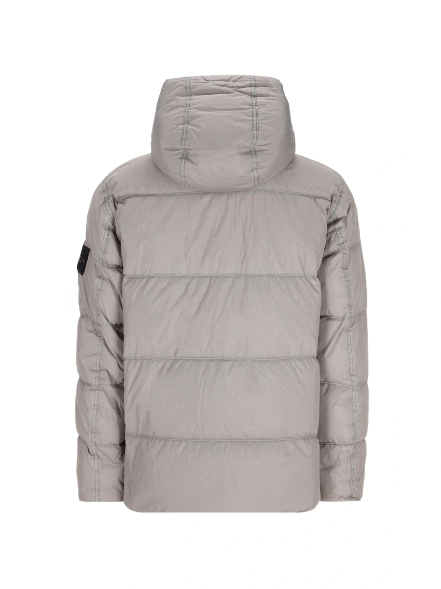Geaca de iarna Stone Island gri din poliamida - Img 2