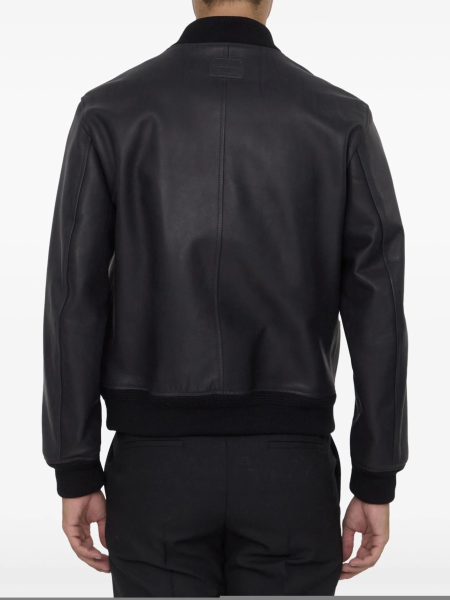 Geaca de piele Dolce &amp; Gabbana neagra - Img 3