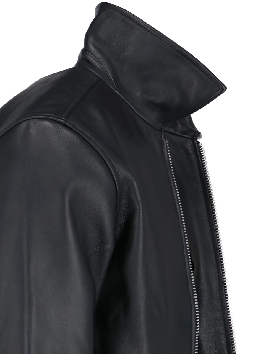 Geaca de piele SUNFLOWER neagra - Img 5